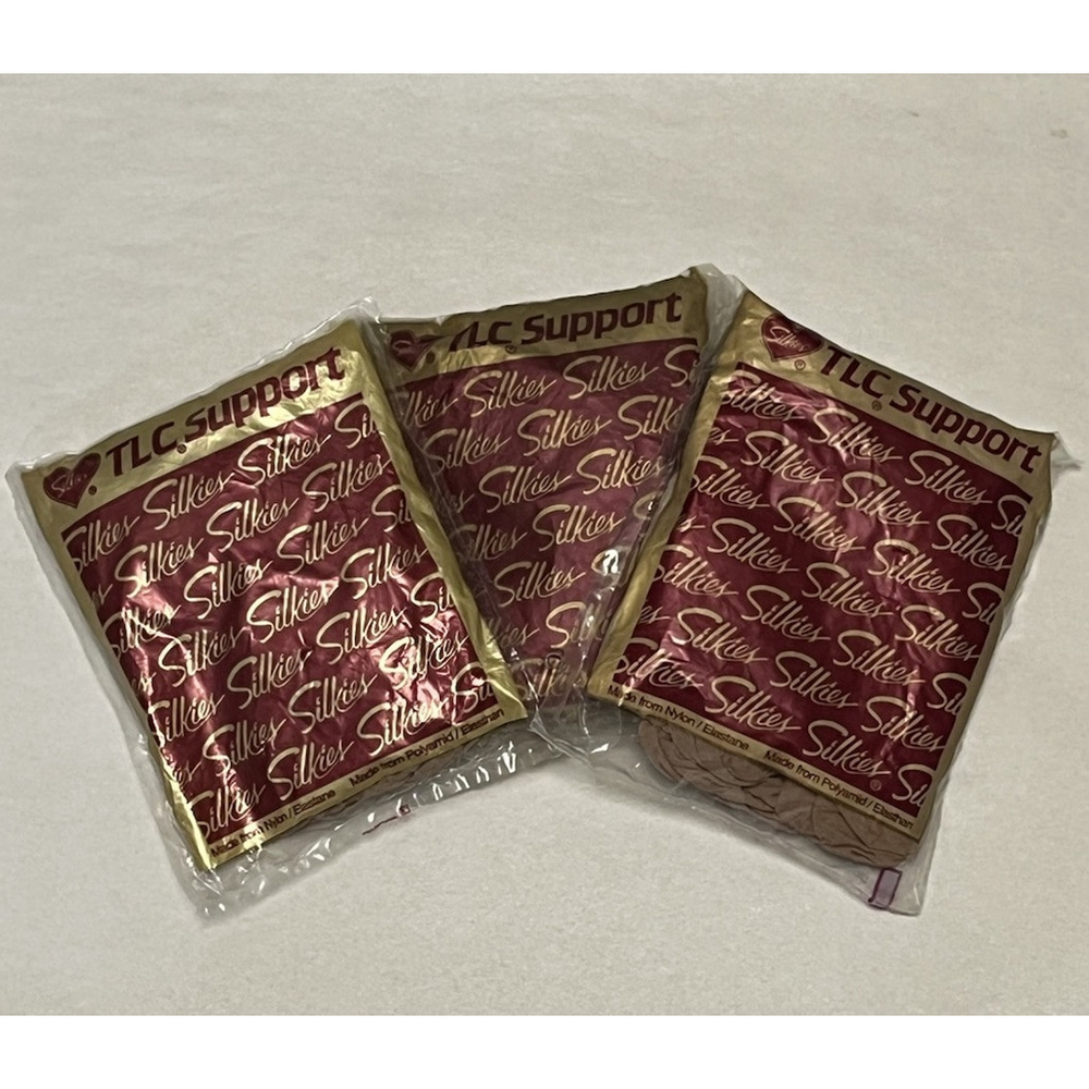 Silkies TLC Support Total Leg Control Pantyhose 020301 Nude Large 3 Pair